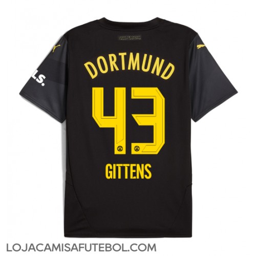 Camisa de Futebol Borussia Dortmund Jamie Bynoe-Gittens #43 Equipamento Secundário 2024-25 Manga Curta